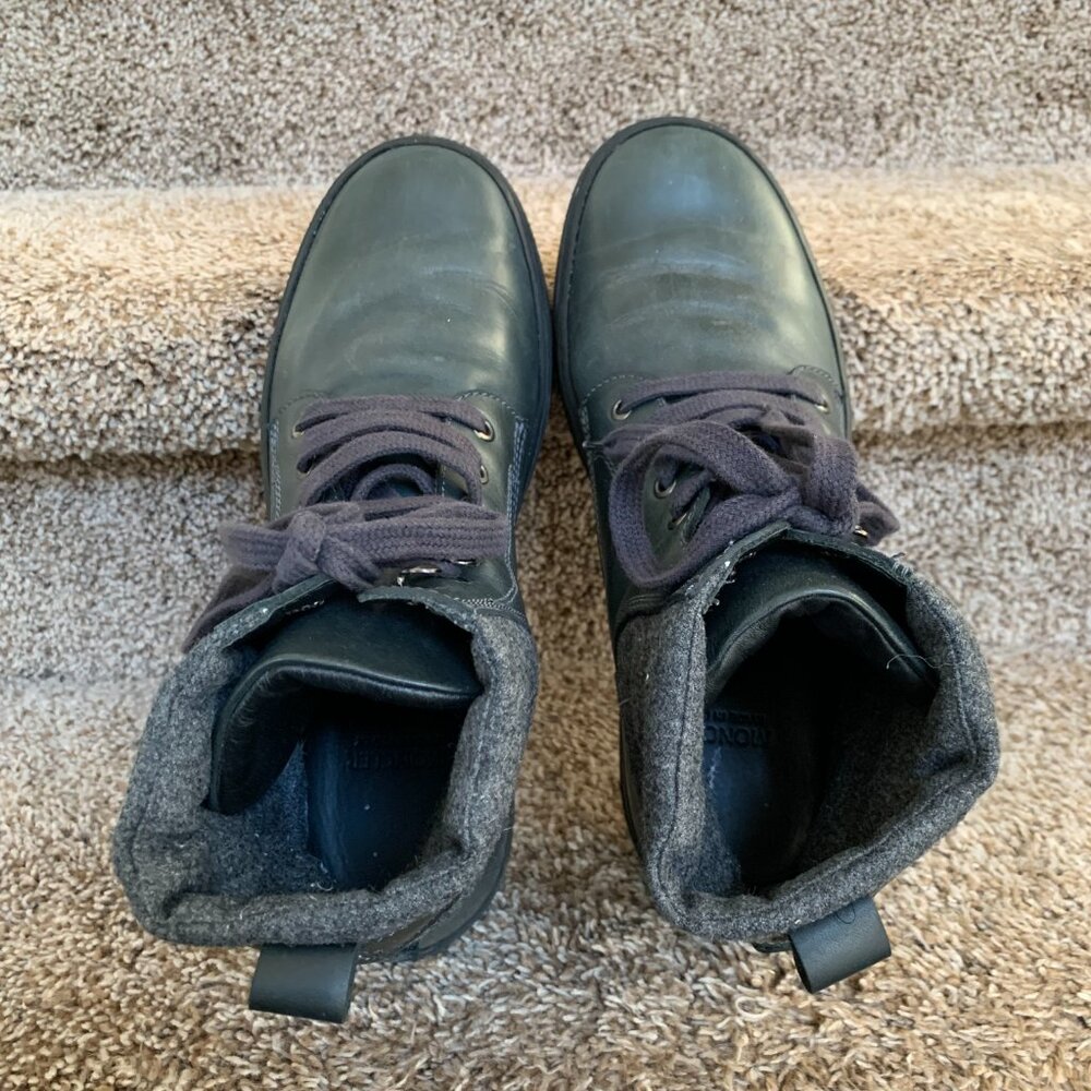 Moncler Men's Dark Green Leather Boots - Picture 7 of 14